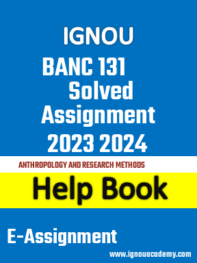 IGNOU BANC 131 Solved Assignment 2023 2024